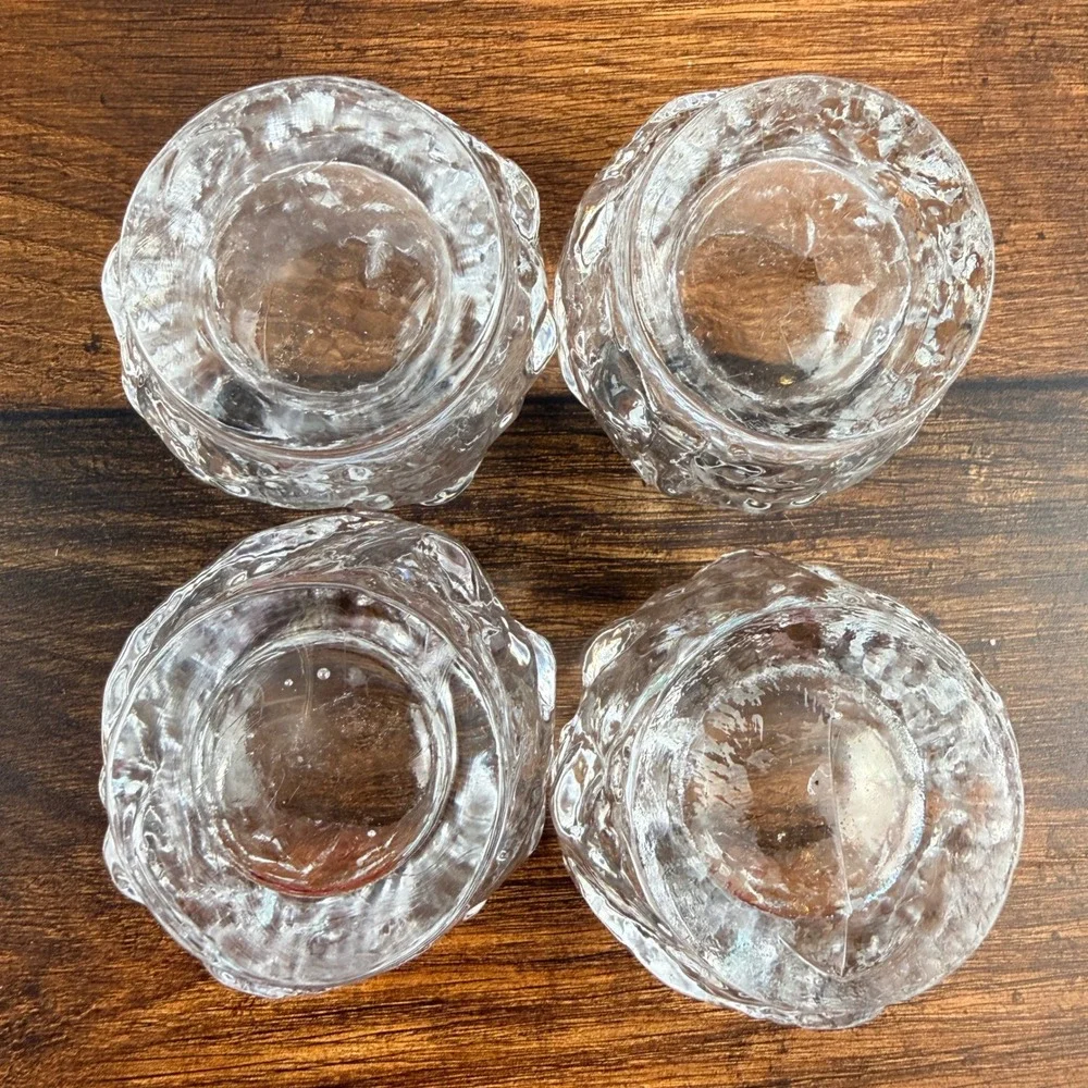 Kosta Boda Snowball Crystal Candle Holders Set of 7 Ann Wolff Sweden